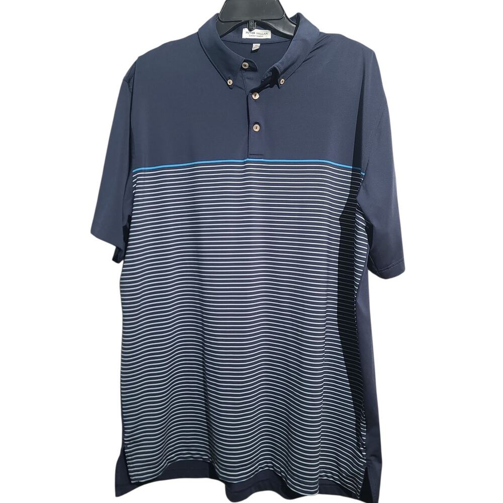 Peter Millar Reaves Performance Summer Comfort Polo XL Blue